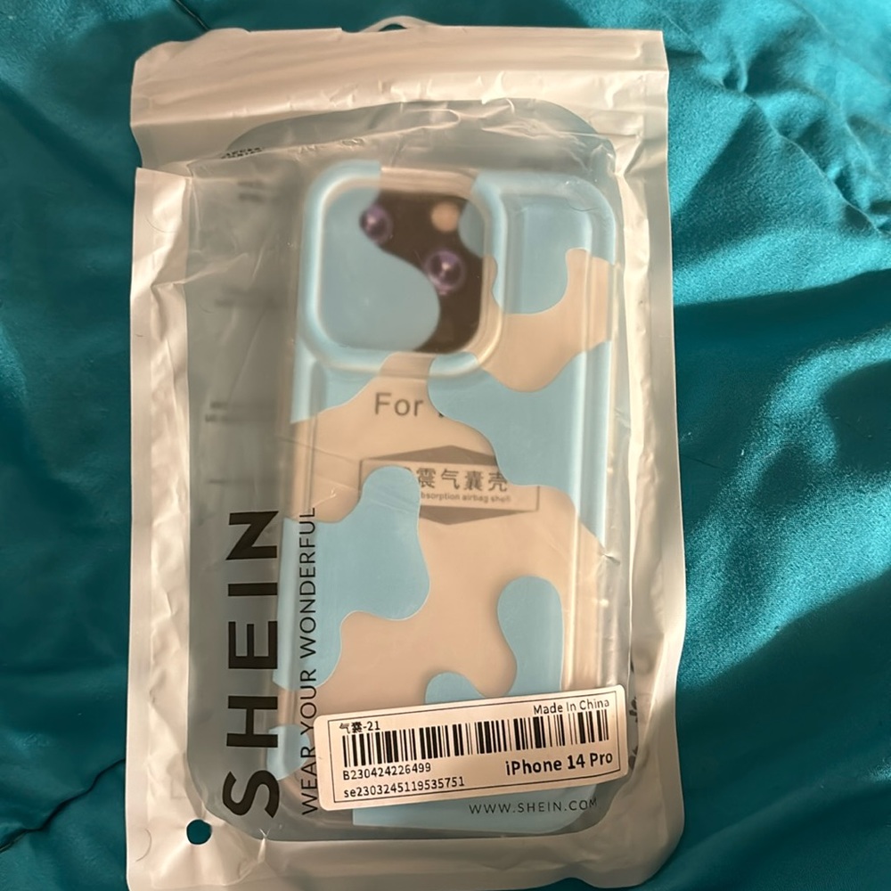 Blue Cow Print Case